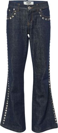 Moschino 2000s studded jeans - women - Cotton - L - Blue