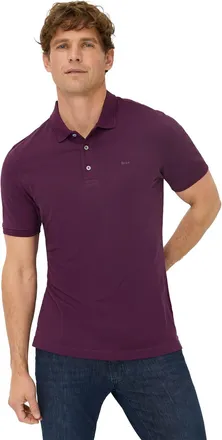 Brax Brax poloshirt paars katoen korte mouw normale fit