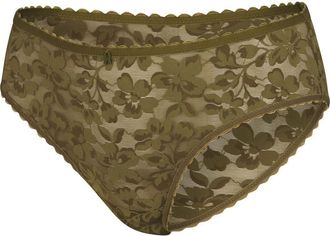 Savage x Fenty Lavish Lace Hipster Briefs in Military Olive Green at Nordstrom, Size 1 X