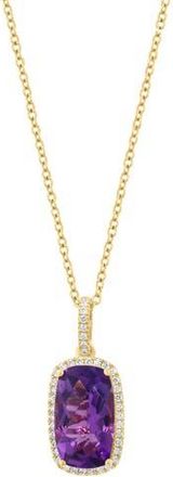 Effy Amethyst & Diamond Pendant Necklace in Purple at Nordstrom Rack, Size 18