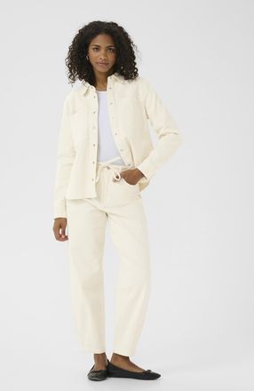 Kaffe Denim blouse Loose fit Off White Denim white