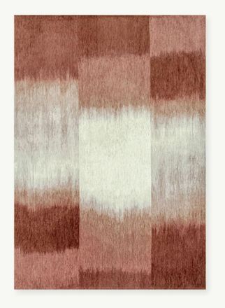 Novatrend Alfombra moderna tejida plana Rojo Diam 140 cm