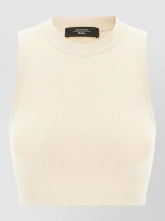Max Mara viscose blend cropped ribbed sleeveless top