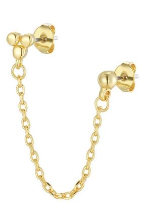 st. Moran Hanging Double Piercing Single Earring in Gold at Nordstrom