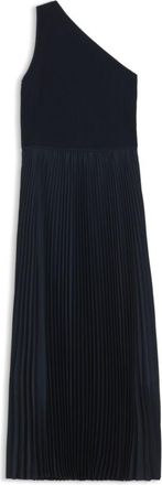 BOSS Rib-knit one-shoulder dress with pleated skirt