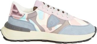 Philippe Model Antibes Low Camouflage Sneakers - Dames - Sneakers - Veelkleurig - 39 EU - Leer - Schoenen