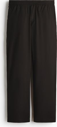 H&M Easy Care Hose aus Leinenmix in Loose Fit - Schwarz