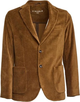 Circolo 1901 Corduroy Single-breasted Jacket - Heren - Blazers - Bruin - XL - Katoen - Jassen