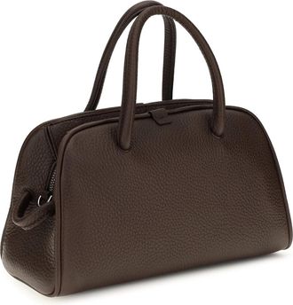 Jacquemus Womens Top-Handle Bag Dark Brown Calf Leather Handbags Hand