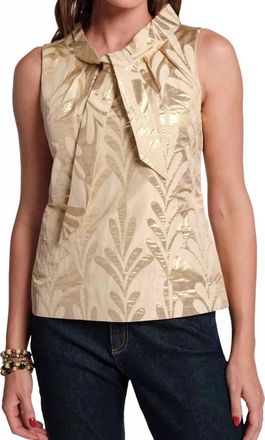 Frances Valentine Millie Royal Palm Top In Gold