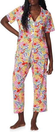 Bedhead Pajamas Print Stretch Organic Cotton Crop Pajamas in Spring Fields at Nordstrom, Size X-Small