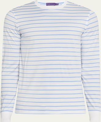 Ralph Lauren Purple Label Mens Cotton Lisle Striped T-Shirt