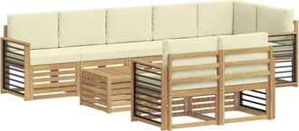 vidaXL Juegos De Sof&aacute;s Madera De Acacia S&oacute;lida Vidaxl