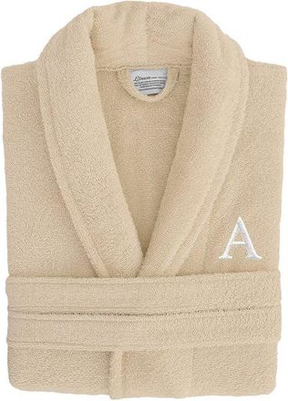 Linum Home Textiles Monogram Terry Bathrobe (A-Z) In Large/Xl