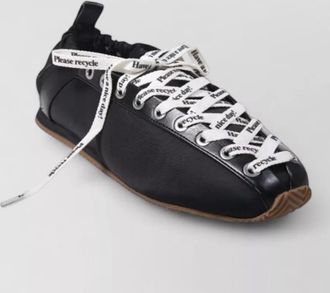 Ganni sporty nylon ballerina sneakers lace up