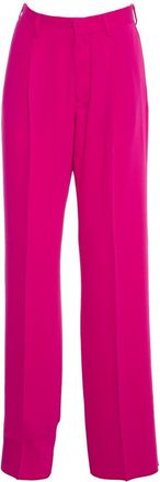 Saulina Milano Fuchsia Tailored Pants With Straight Leg Design