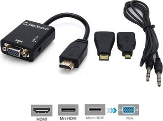 Trade Shop Trade Shop - Vga 3 En 1 Hdmi Convertier Con Mini Micro Cavo Hdmi Auditor