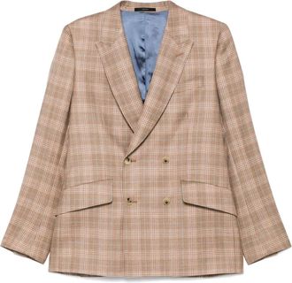 Paul Smith Blazer doppiopetto a quadri - Marrone