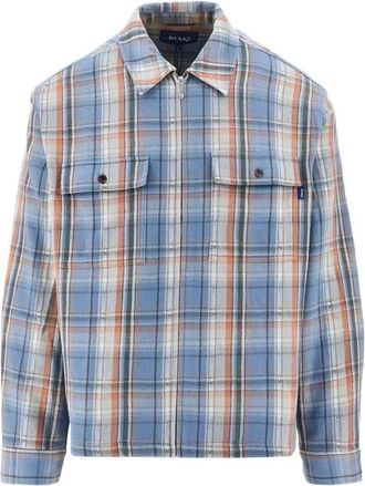 Awake NY Rivington Zip Flannel - Heren - Casual Overhemden - Veelkleurig - S - Katoen - Overhemden