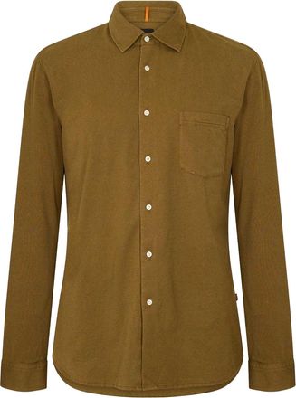 HUGO BOSS Heren Mysoft Slim overhemd (Groen)