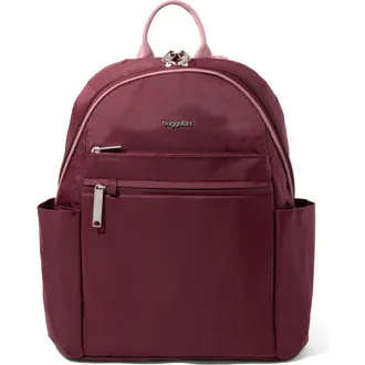 Baggallini Securtex Anti-Theft Vacation Backpack in Jam/dusty Mauve at Nordstrom