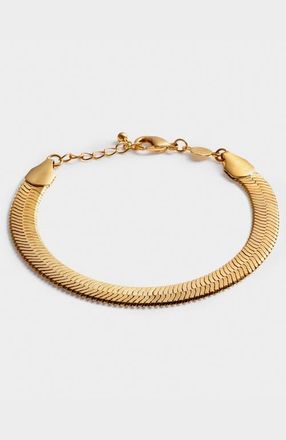Katie Loxton Ciana Large Snake Chain Bracelet in Gold Coated at Nordstrom, Size 18