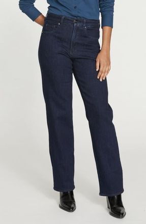Universal Standard Etta High Waist Ankle Straight Leg Jeans in Dark Indigo Blue at Nordstrom, Size 22W
