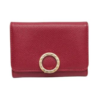 Bulgari Pre-owned Leren Portemonnee - Dames - Vintage Accessoires - Rood - ONE Size - Leer - Vintage