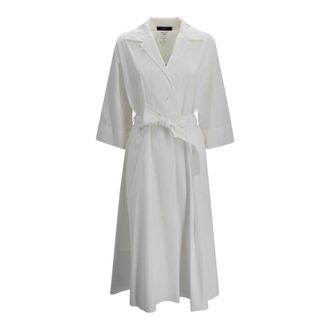 Max Mara Midi Dresses, female, White, Size: M Midi Shirt Dress