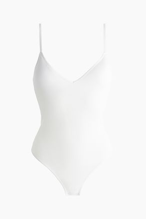 H&M Nahtloser Tangabody mit wattierten Cups - Weiss