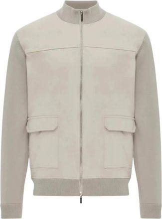 Gentiluomo Jacket Zip LS - Heren - Bomber jackets - Beige - M - Jassen
