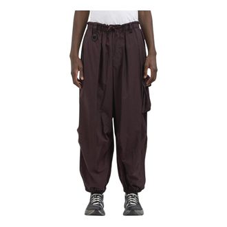 Yohji Yamamoto Heren, Broeken, Bruin, Maat: S Nylon