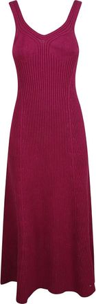 Jil Sander Ribgebreide jurk - Roze