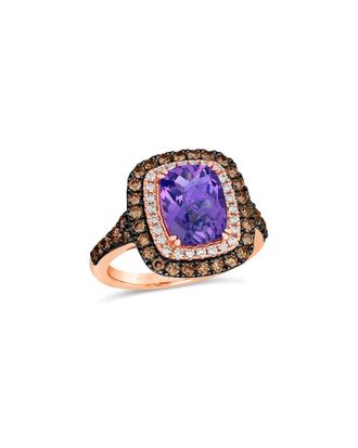 Le Vian 14K Rose Gold 3.54 ct. tw. Diamond & Amethyst Cocktail Ring