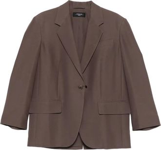 Max Mara Blazer con bottone singolo - Marrone