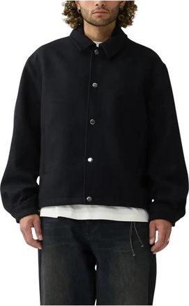New Amsterdam Surf Association Wool Coach Jacket - Heren - Zomerjassen - Zwart - M - Wol - Jassen