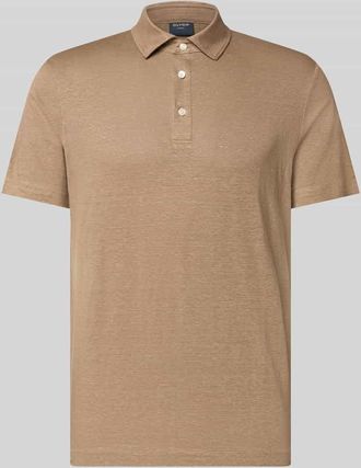 Olymp Level 5 Regular Fit Poloshirt aus Leinen-Elasthan-Mix in Hellbraun, Gr&ouml;&szlig;e XXL