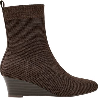 Vivaia Margot Wedge Bootie Square-Toe Water-Repellent Boots in Dark Chocolate at Nordstrom, Size 5.5