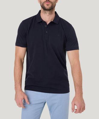 Pioneer Authentic Jeans Poloshirt, Herren, Gr. 4XL, blau (night sky), Piqu&eacute;, Obermaterial: 100% Baumwolle, PIONEER AUTHENTIC JEANS, unifarben, slim fit h&uuml;ftlang, Rippb&uuml;ndchen