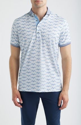 Greyson Silver Stilt Performance Polo in Arctic at Nordstrom, Size Xx-Large
