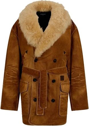 Dsquared2 Carpenter 2 Coat - Dames - Mantel - Bruin - S - Katoen - Jassen