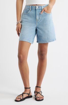 Open Edit Classic Denim Shorts in Logan Wash at Nordstrom, Size 24