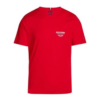 Tommy Hilfiger T-Shirts, male, Red, Size: 2XL Global Stripe Logo T-Shirt