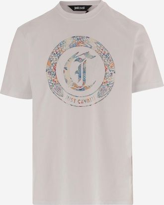 Just Cavalli Baumwoll-T-Shirt mit Aufdruck