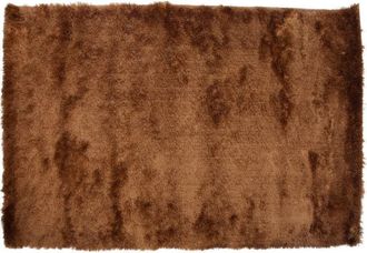 Wanderlust Deco Alfombra unicolor caf&eacute; pelo alto