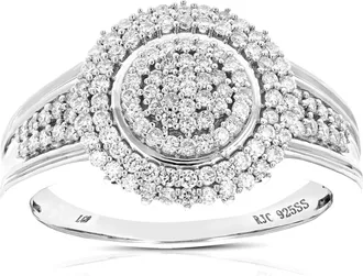 Vir Jewels 1/2 cttw Lab Grown Diamond Ring in Sterling Silver For Women