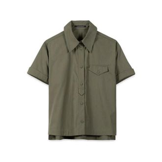 Luisa Cerano Dames, Blouses & Shirts, Groen, Maat: 2XL