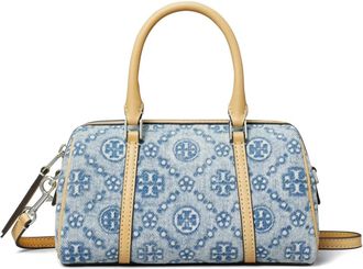 Tory Burch Borsa tote T Monogram mini - Blu
