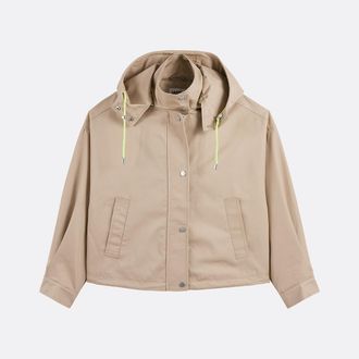 La Redoute Collections Kort jack, afneembare kap, ritssluiting, tussenseizoen