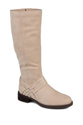 Journee Collection Meg Boot - Extra Wide Calf in Stone at Nordstrom Rack, Size 5.5